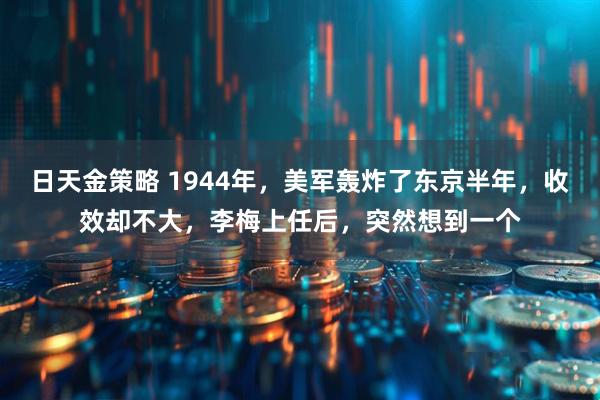 日天金策略 1944年，美军轰炸了东京半年，收效却不大，李梅上任后，突然想到一个