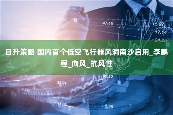 日升策略 国内首个低空飞行器风洞南沙启用_李鹏程_向风_抗风性