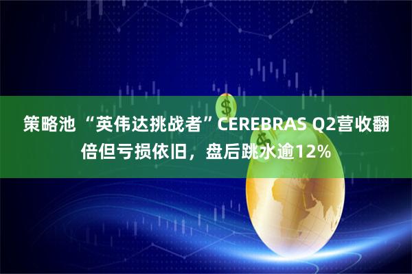 策略池 “英伟达挑战者”CEREBRAS Q2营收翻倍但亏损依旧，盘后跳水逾12%